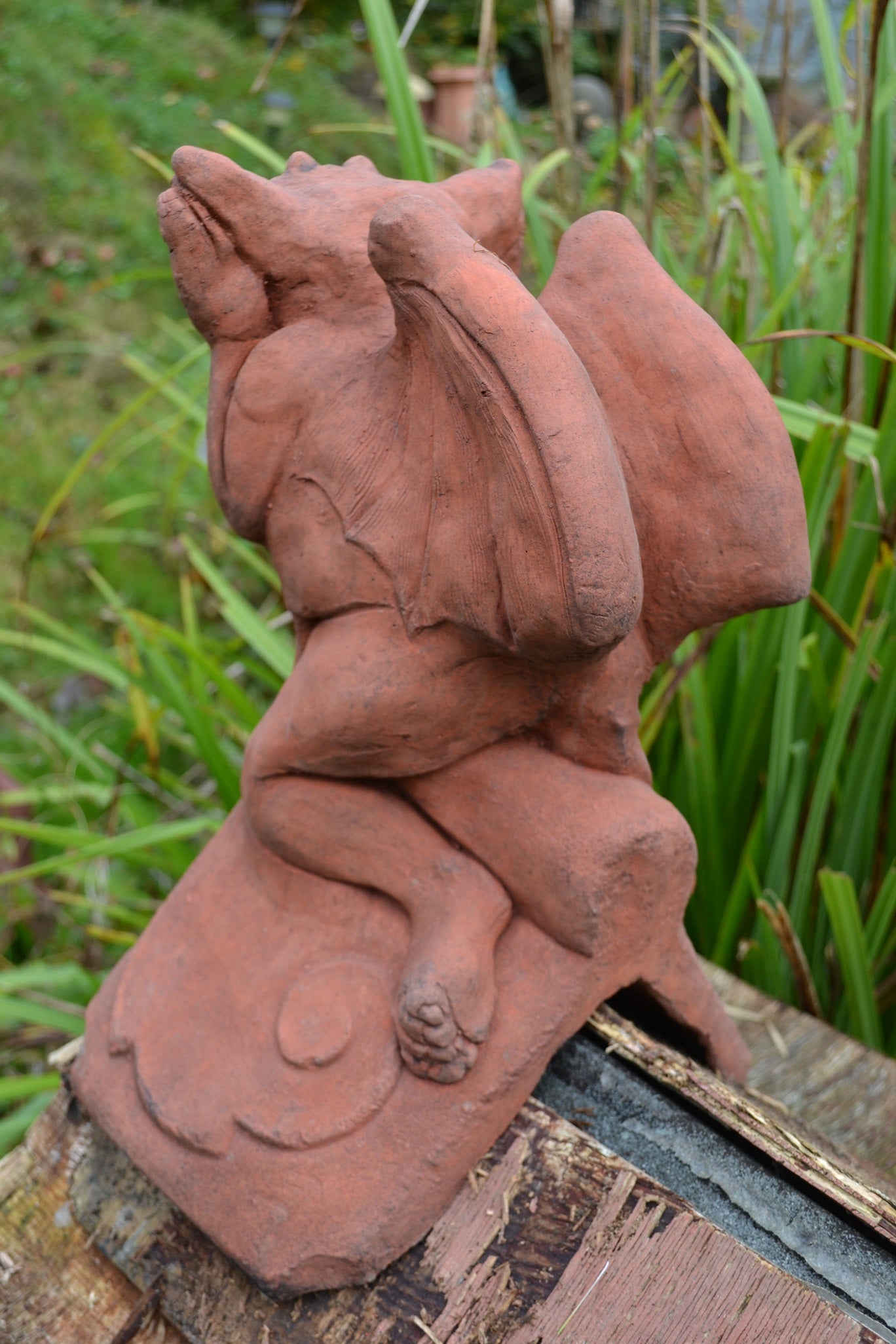 Cheeky Tongue Gargoyle Angled Roof Finial