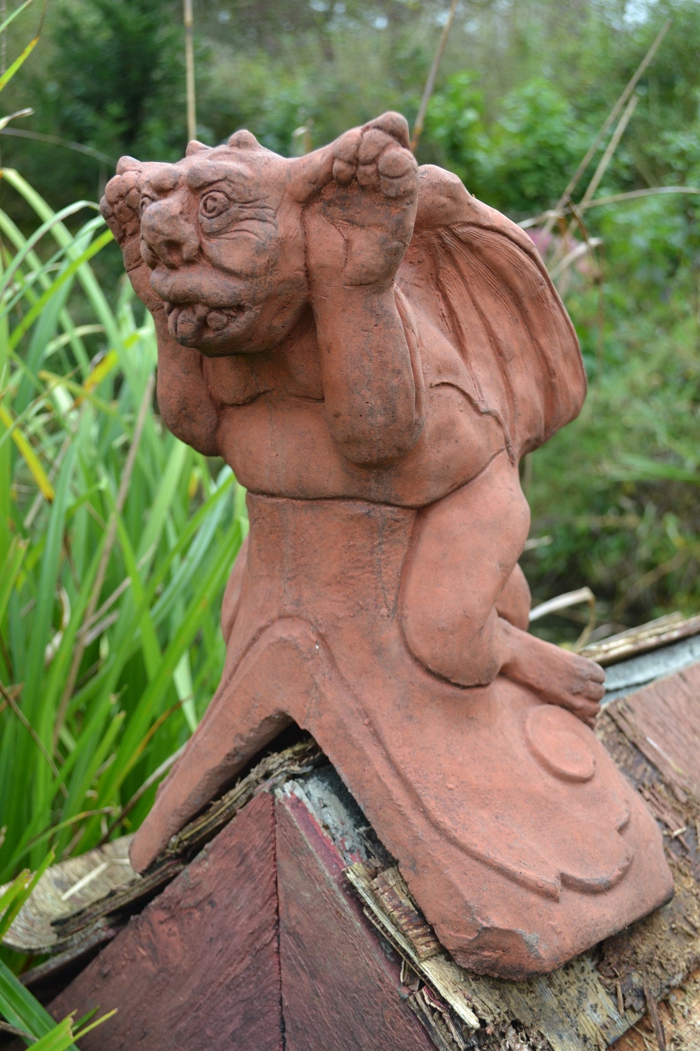 Cheeky Tongue Gargoyle Angled Roof Finial