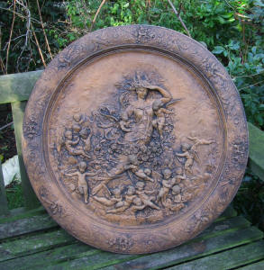 Angel Flora Round Plaque