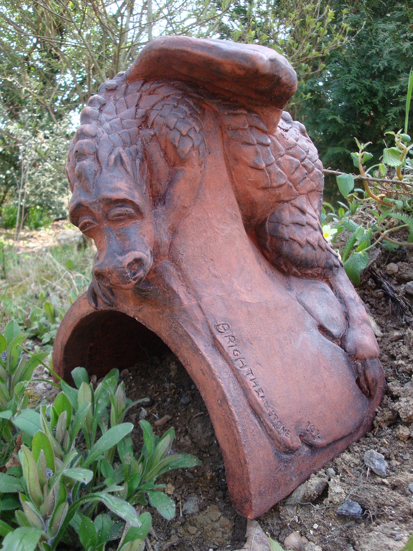 Baby J Dragon Half Round Roof Finial