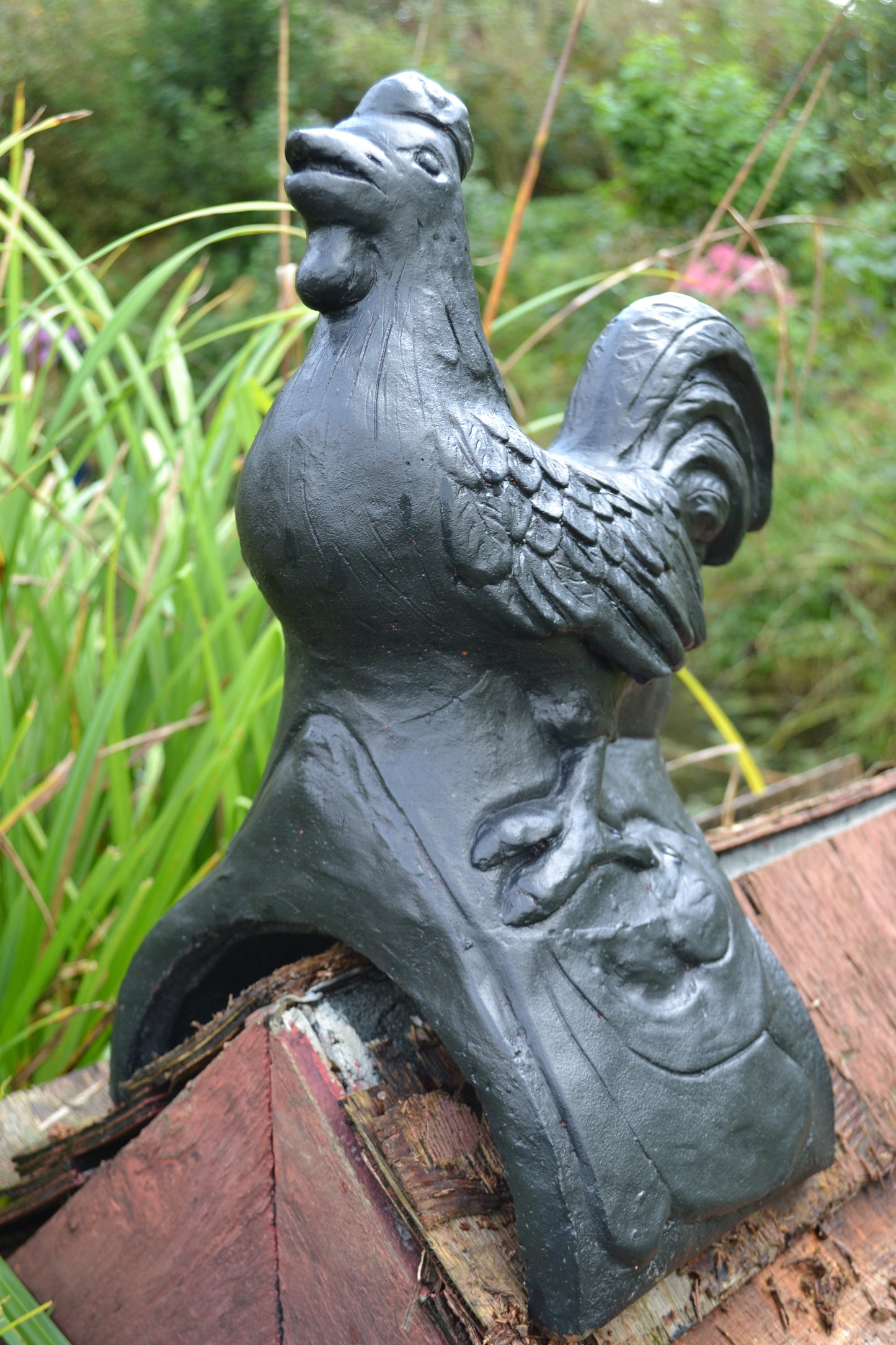 Cockerel Half Round Roof Finial