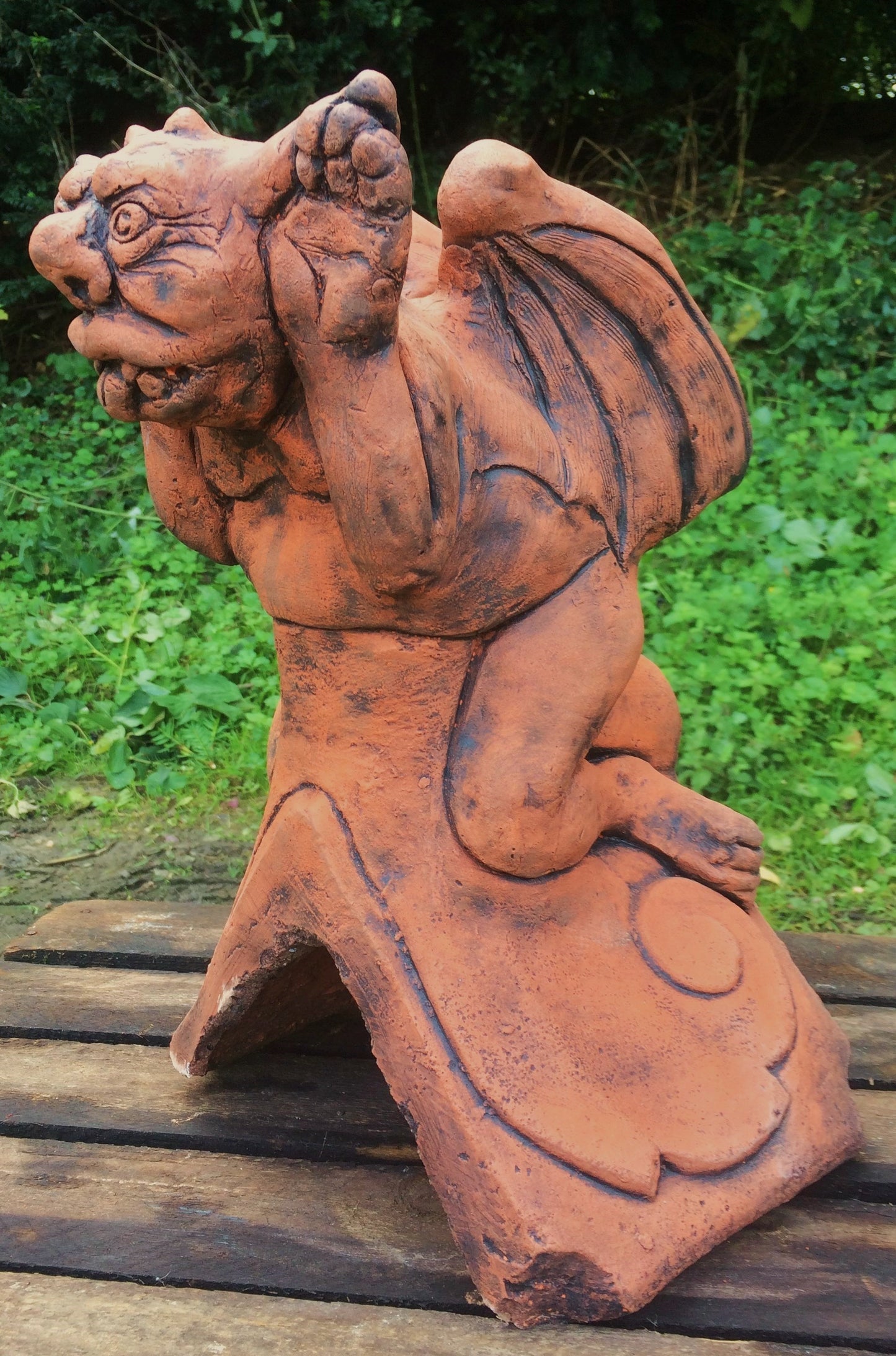 Cheeky Tongue Gargoyle Angled Roof Finial