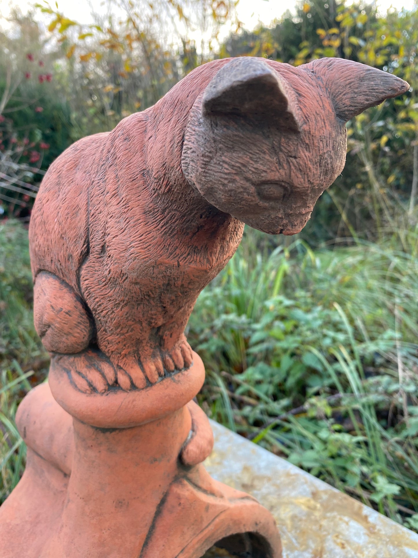 Curious Cat Half Round Roof Finial