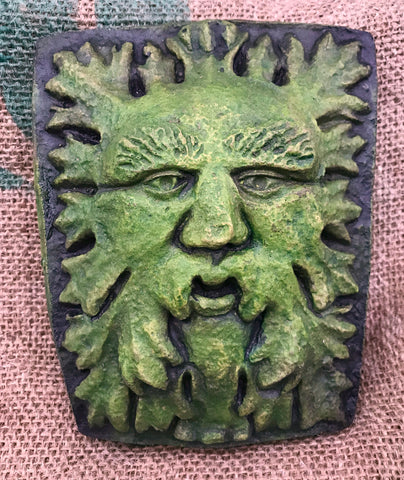 Frosty Green Man Plaque