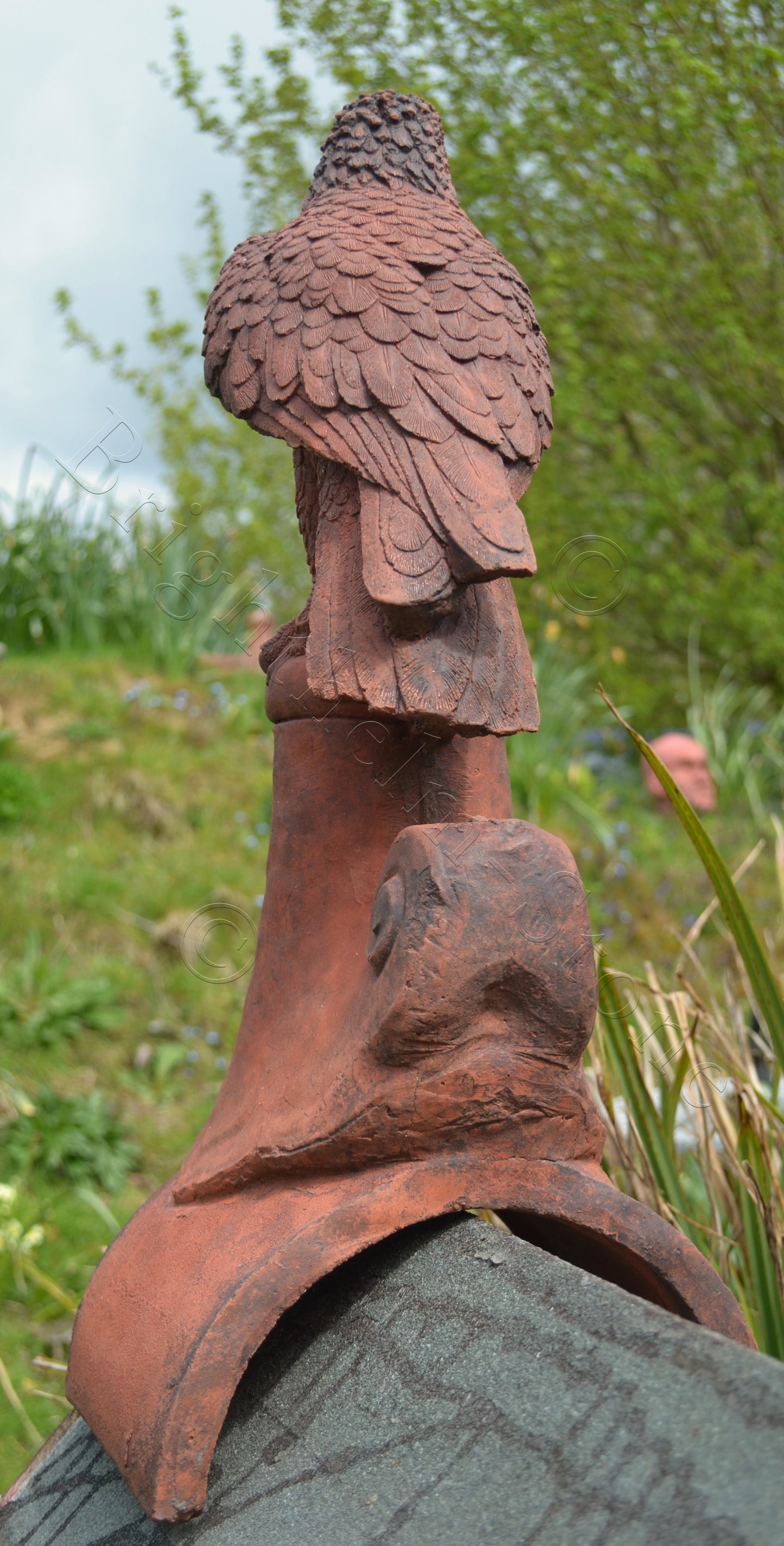 Hawk Half Round Roof Finial