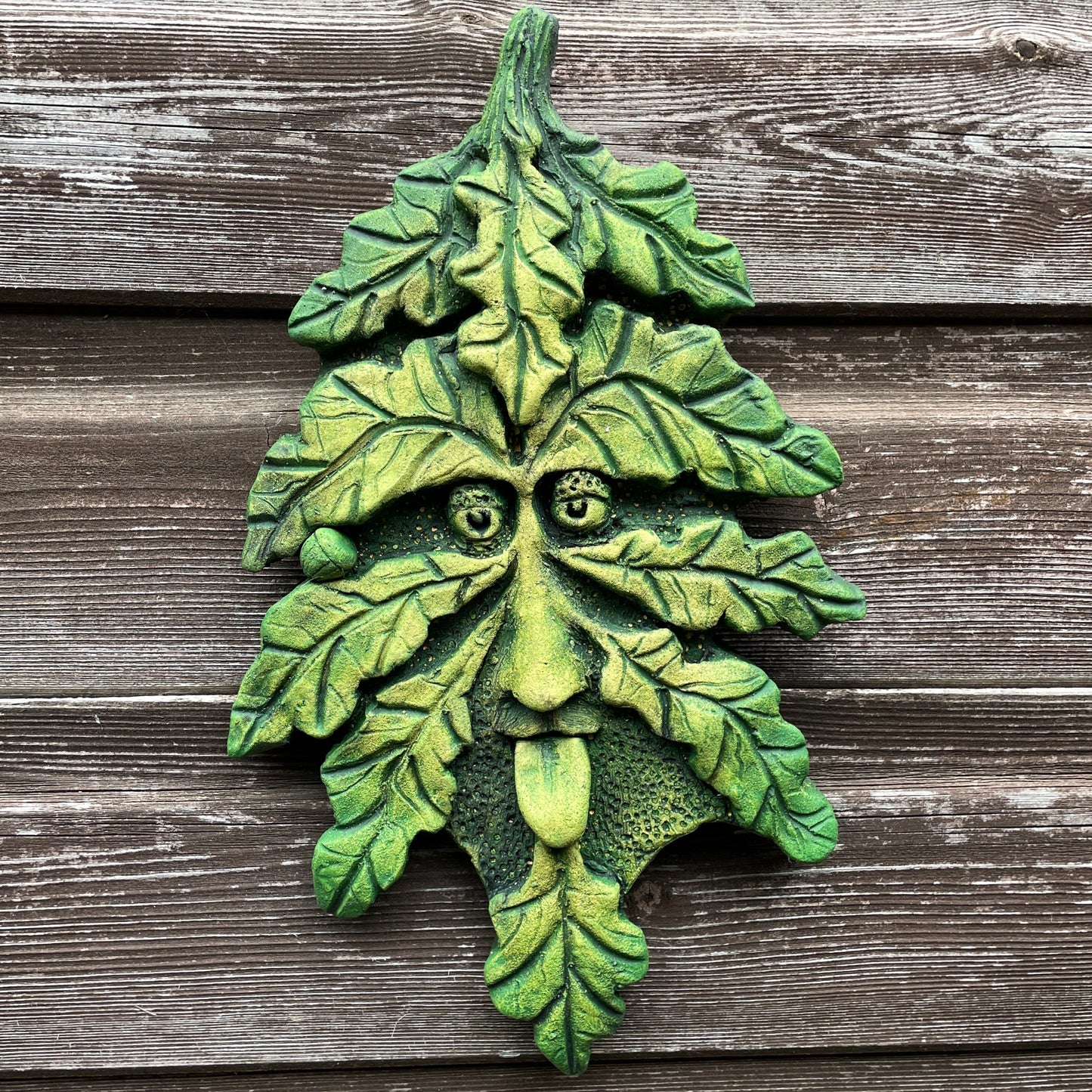 Hazlenut Green Man Plaque