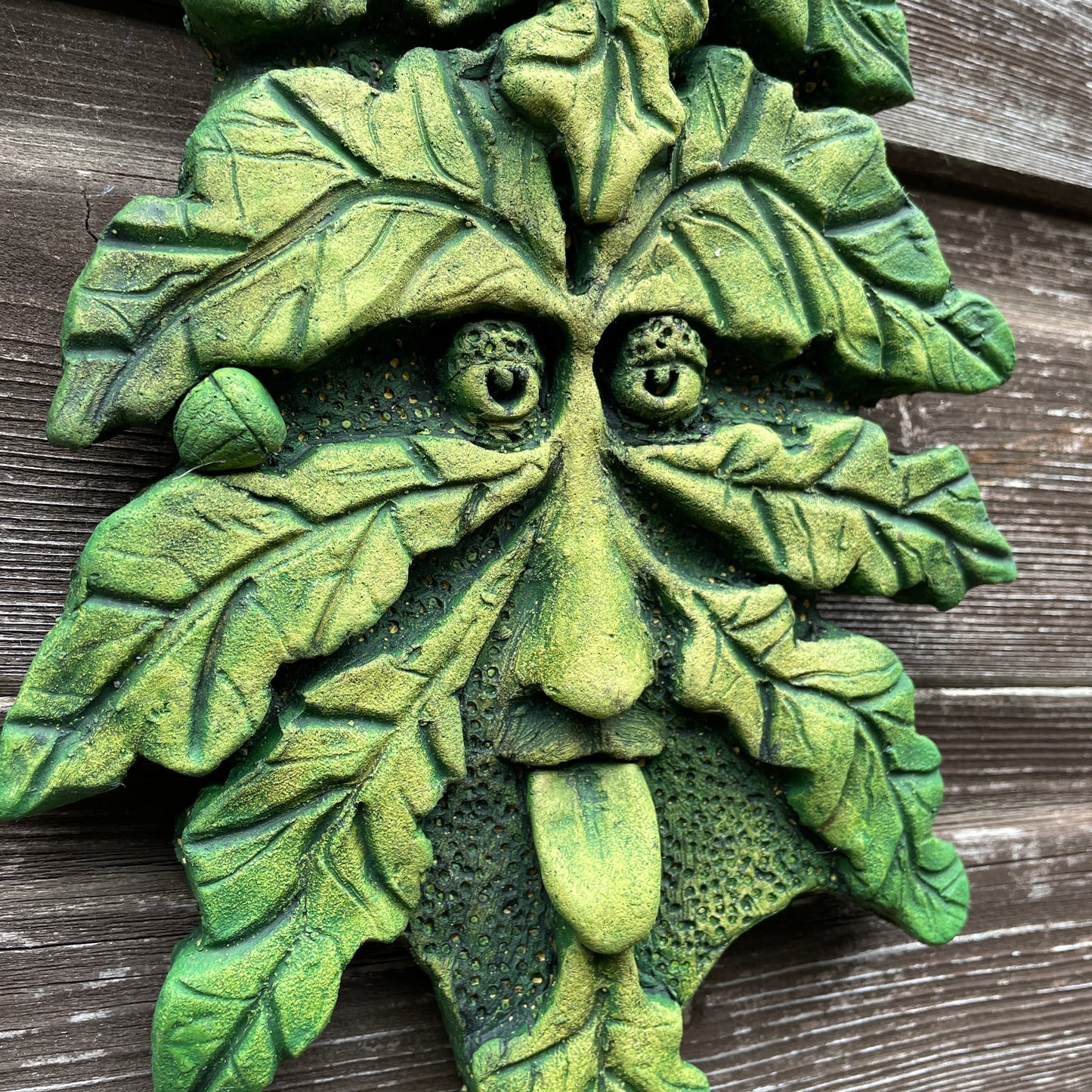 Hazlenut Green Man Plaque
