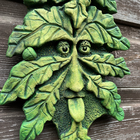 Hazlenut Green Man Plaque