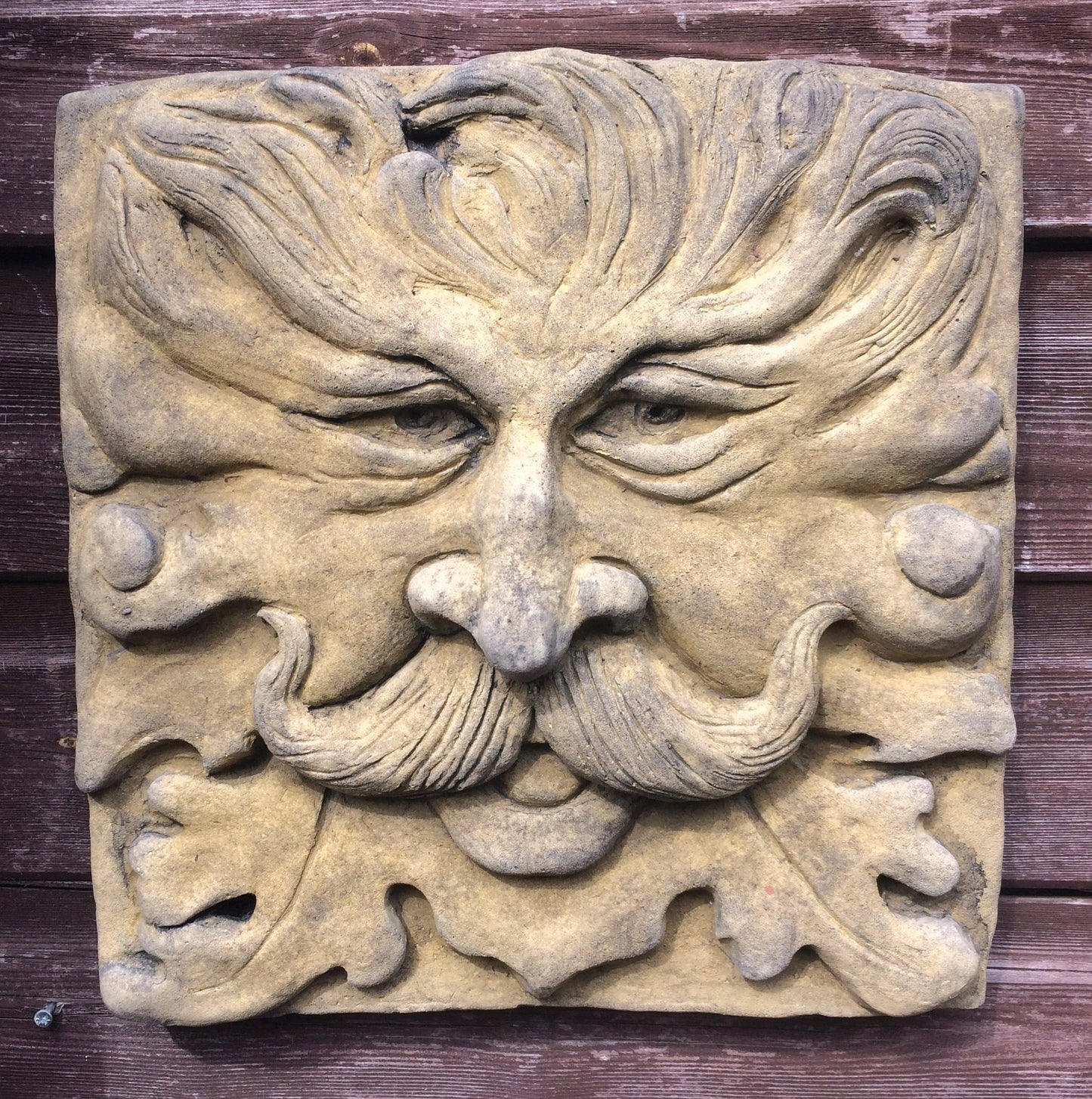 Moustache Small Green Man Plaque