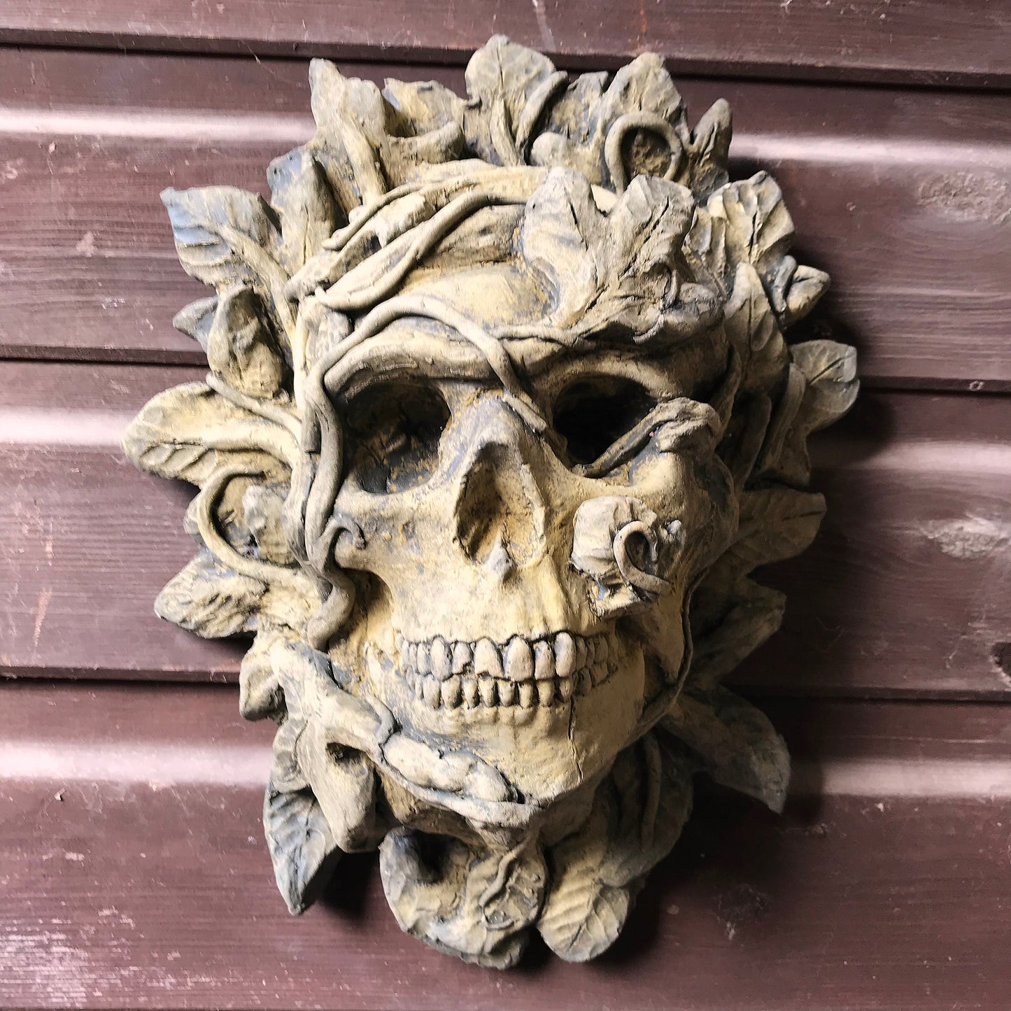 Skull Green Man Plaque