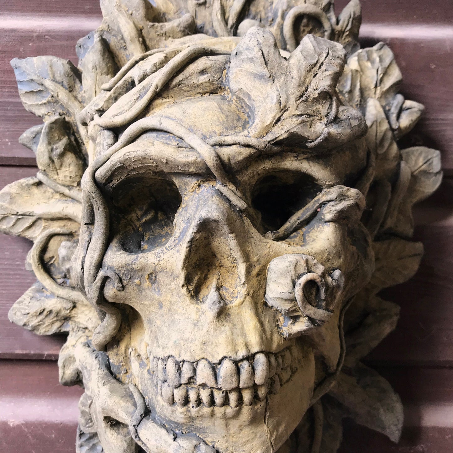 Skull Green Man Plaque