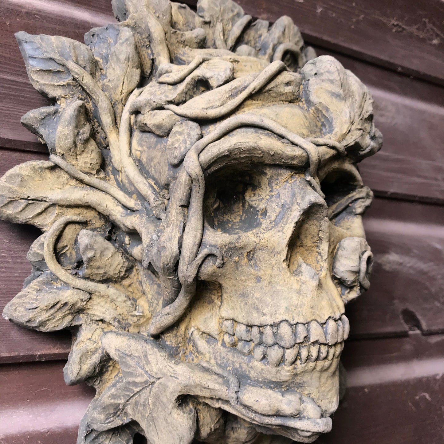 Skull Green Man Plaque