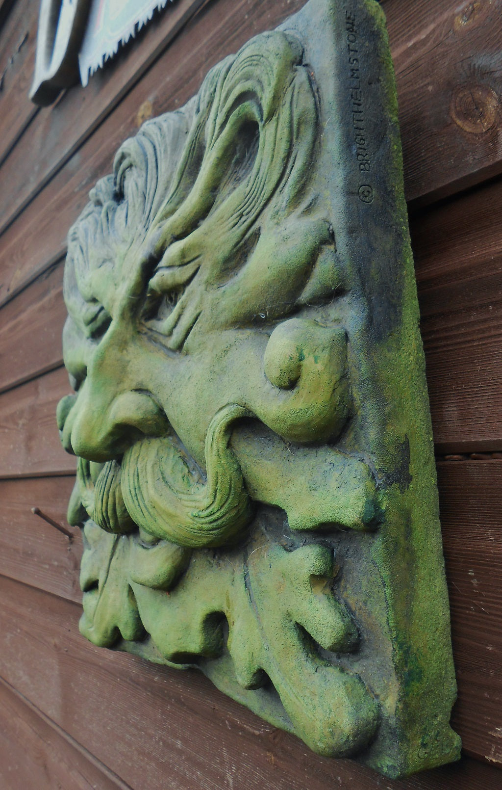 Moustache Large Green Man Plaque