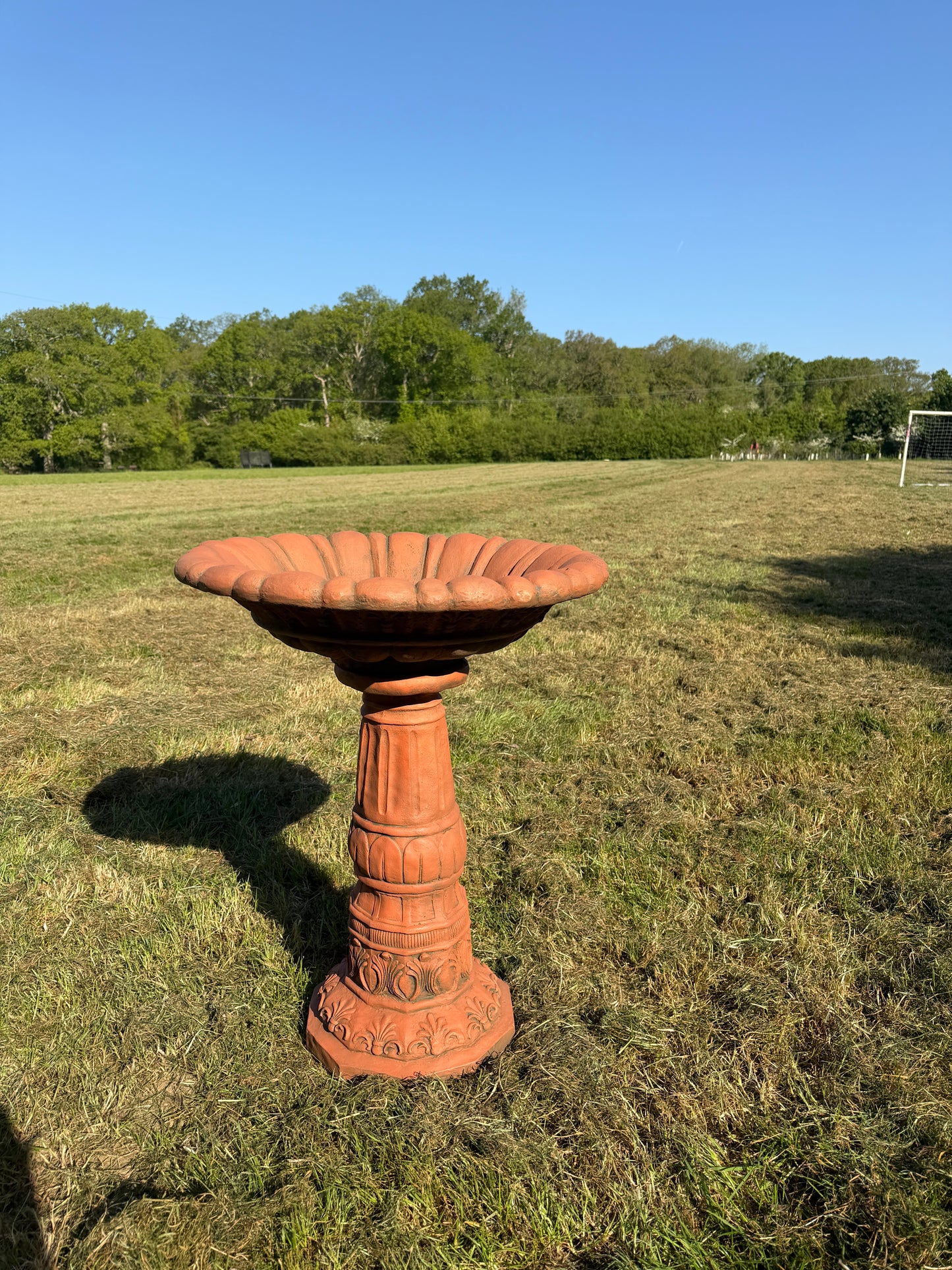 Large Fleur De Lys Bird Bath