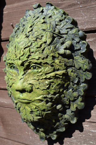 Oak Acorn Green Man Plaque