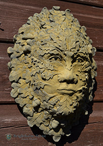 Oak Acorn Green Man Plaque