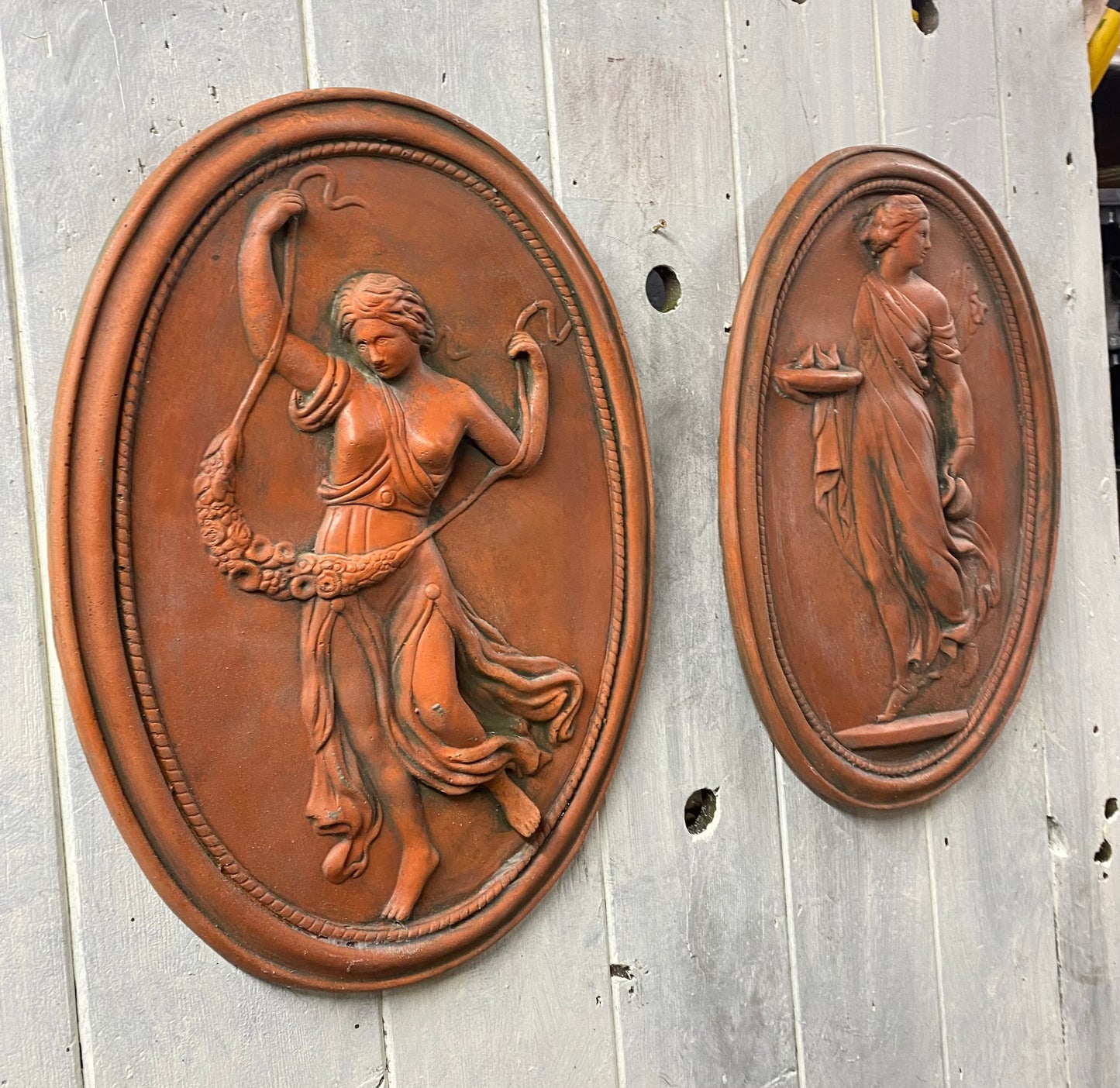 Greek Goddess Plaques Pair