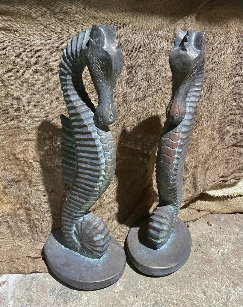 Pair of Seahorse Statues