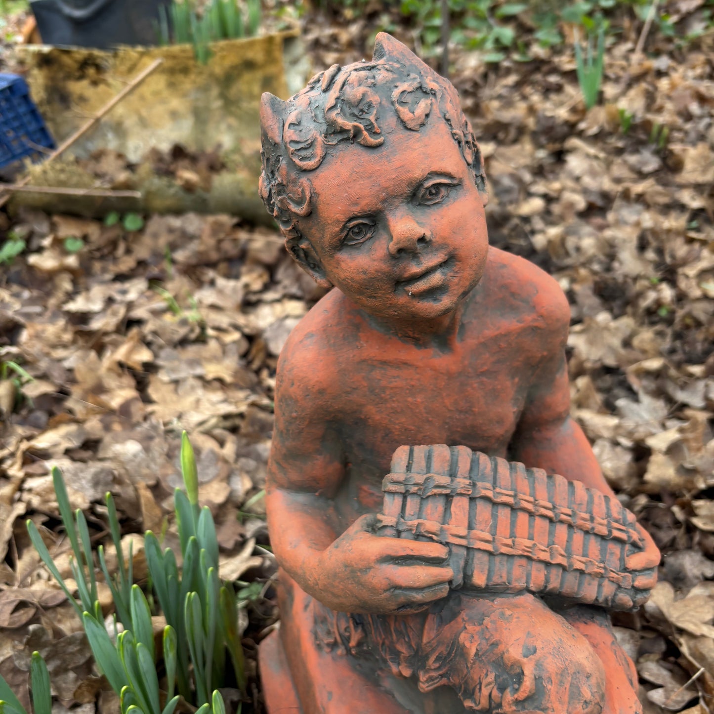 Pan Statue Playing Pipes
