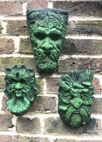 Celtic Set Green Man Plaques