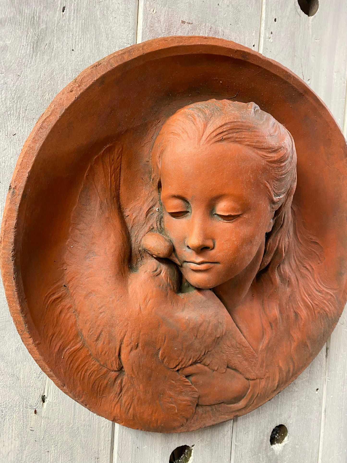 Girl and the Dove Plaque