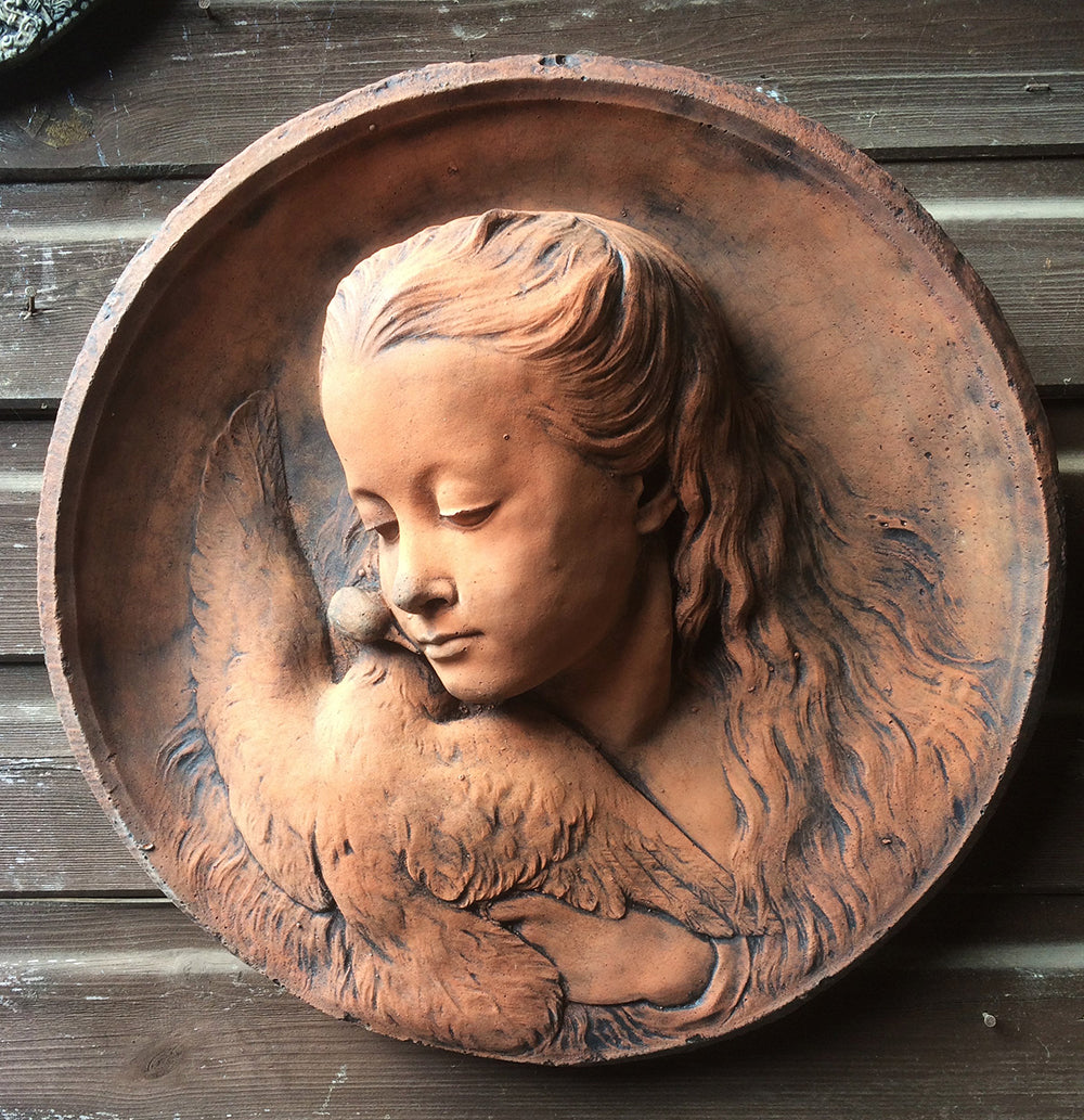 Girl and the Dove Plaque