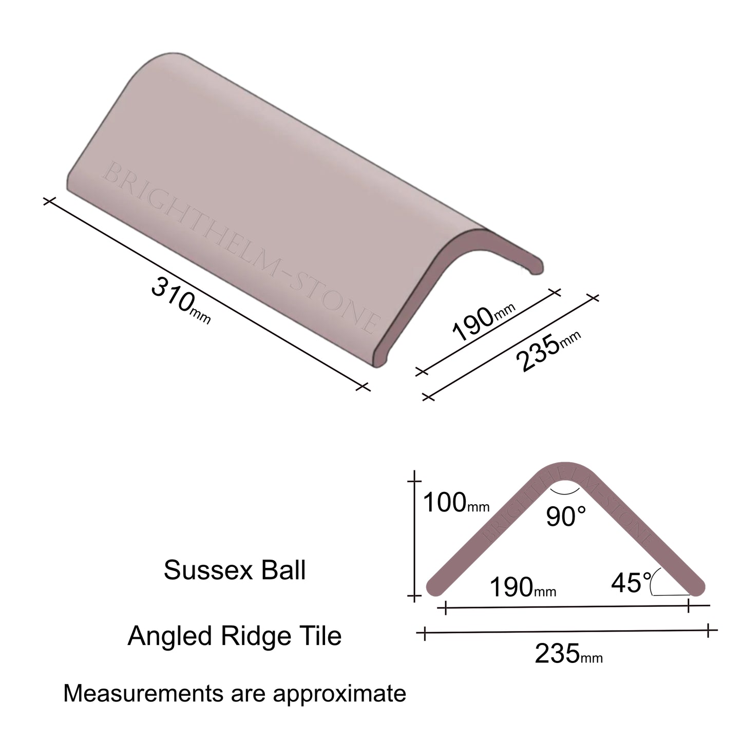 Sussex Ball Angled Roof Finial