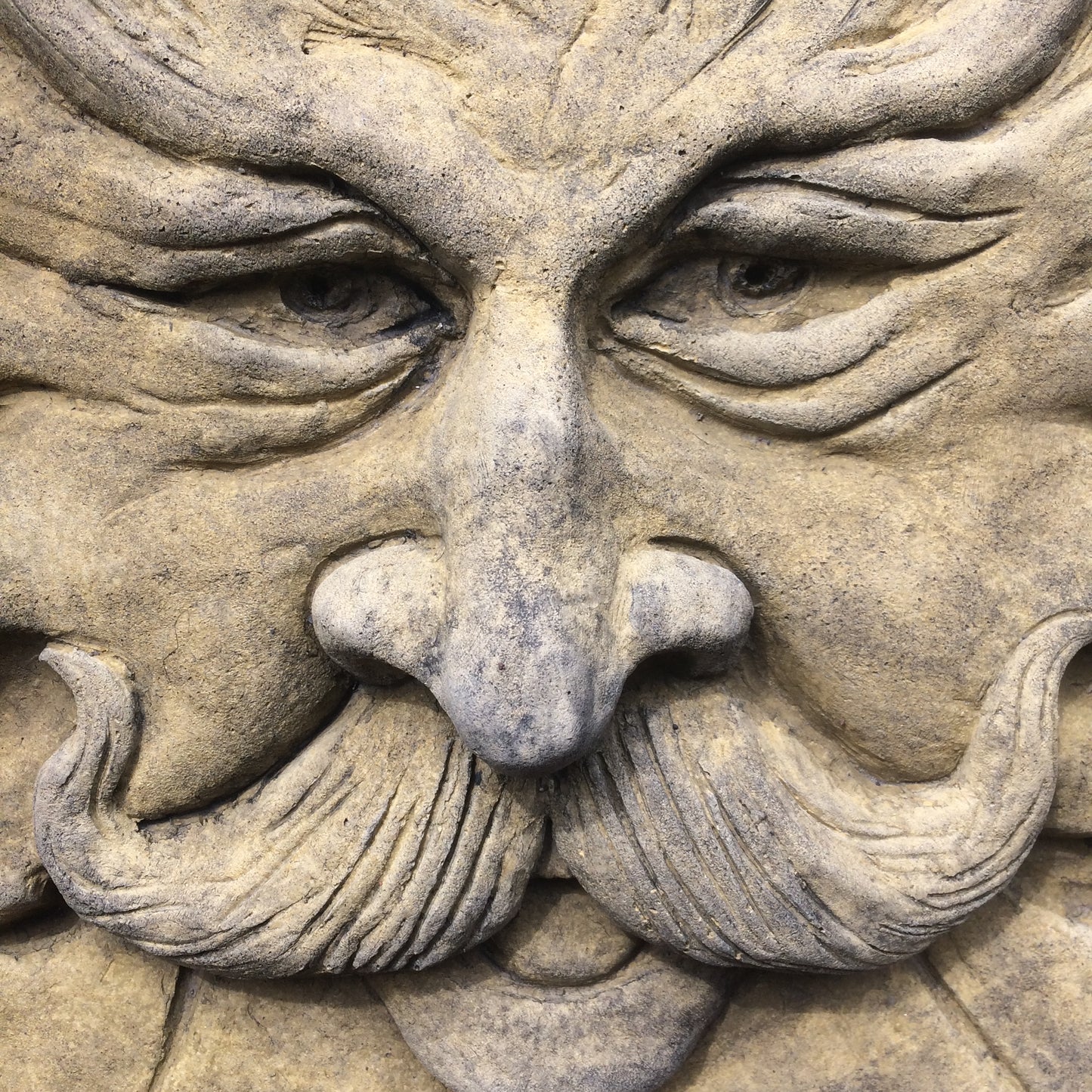 Moustache Large Green Man Plaque