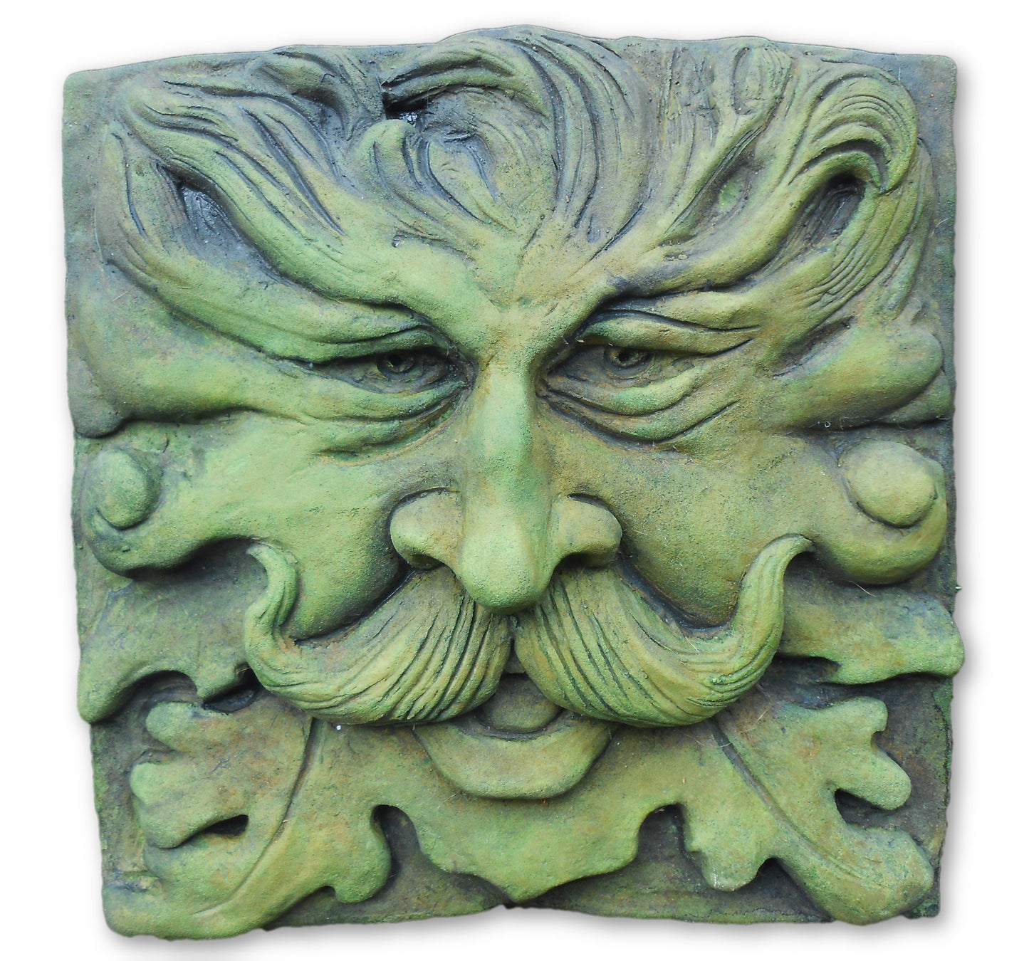 Moustache Large Green Man Plaque