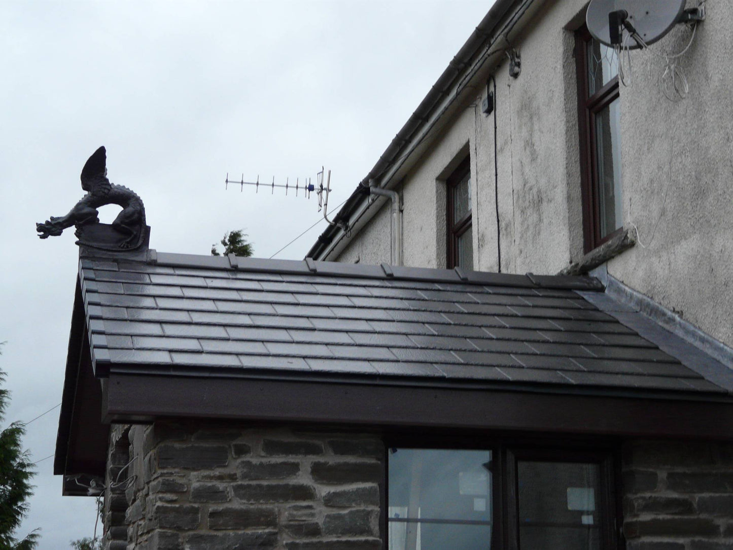 Brighton Dragon Large Angled Roof Finial
