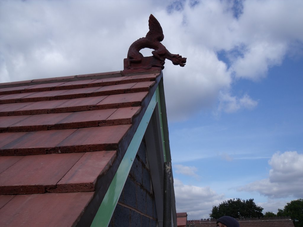 Brighton Dragon Large Angled Roof Finial