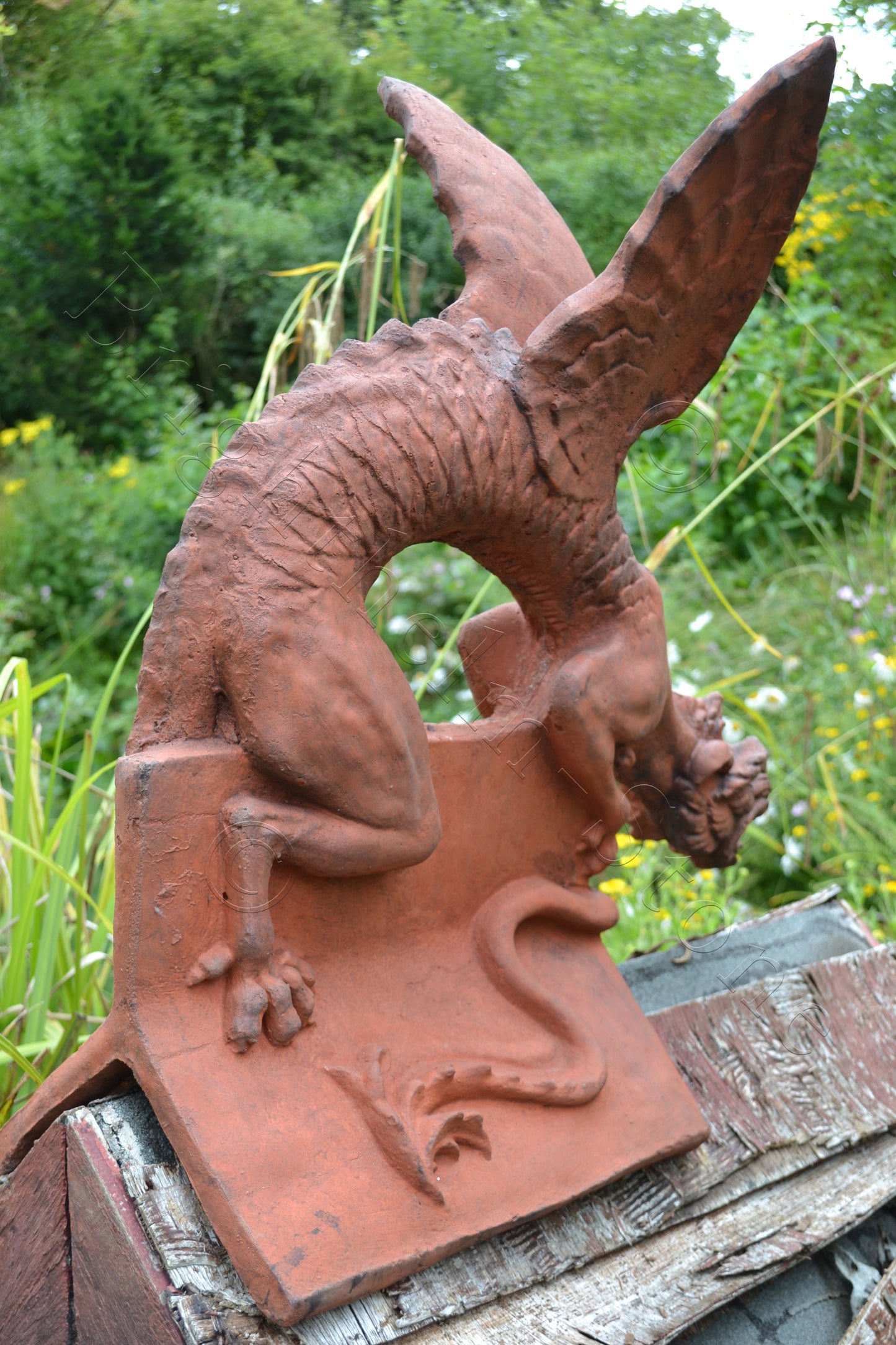Brighton Dragon Large Angled Roof Finial
