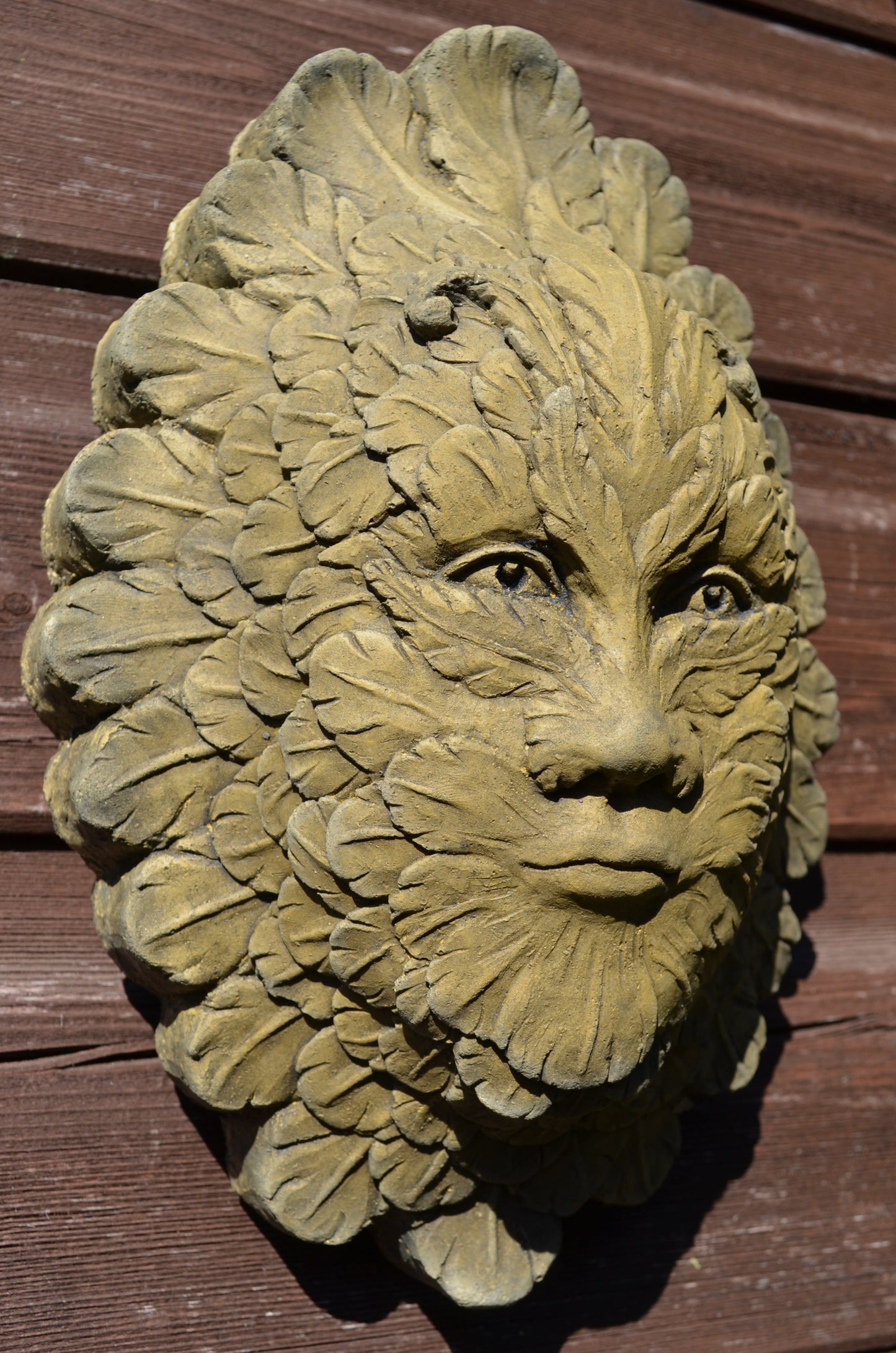 Feather Green Man Plaque