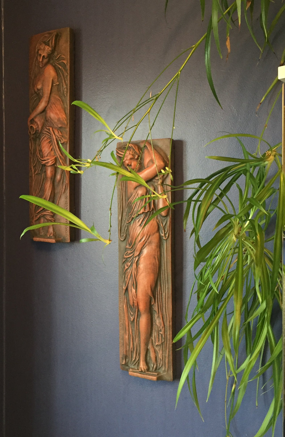Set of 3 Classical Wall Plaques of Female Figures