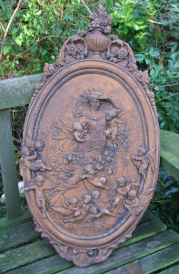 Angel Flora Oval Plaque