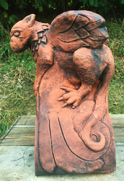 Baby Griffin Half Round Roof Finial