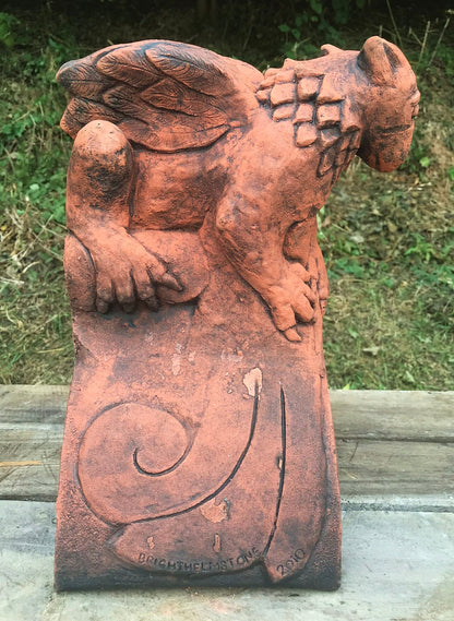 Baby Griffin Half Round Roof Finial
