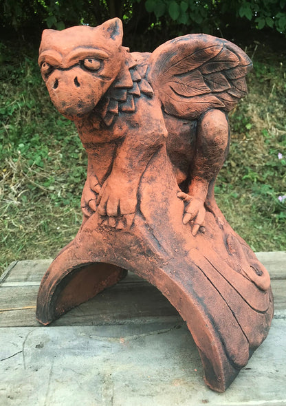 Baby Griffin Half Round Roof Finial