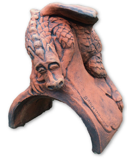 Baby J Dragon Half Round Roof Finial