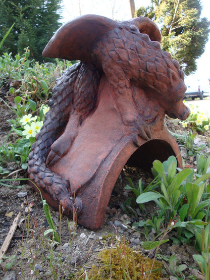 Baby J Dragon Half Round Roof Finial