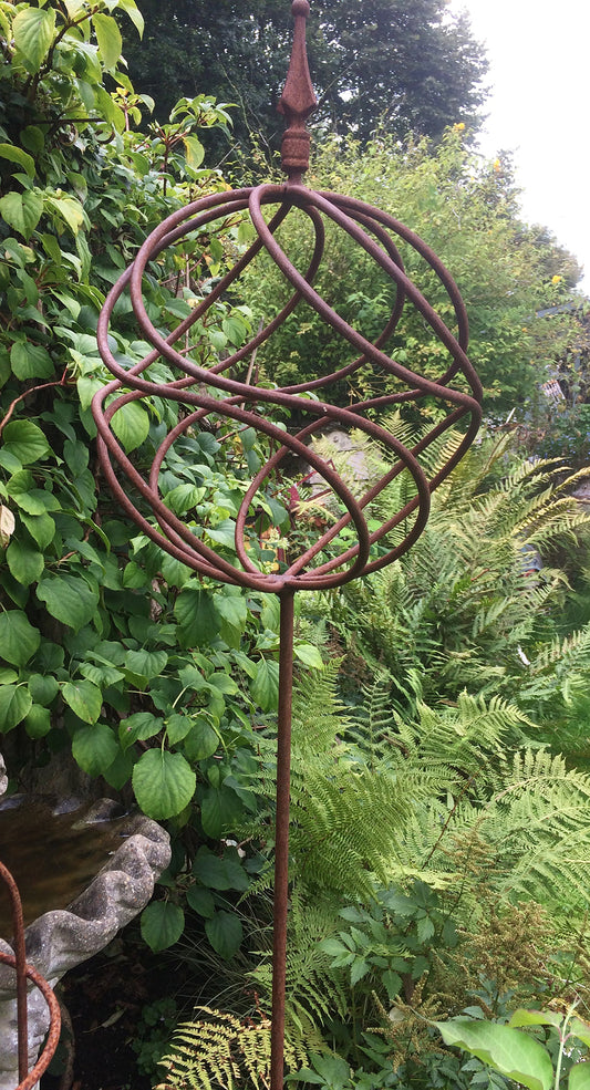 Ball on Post Metal Sculpture