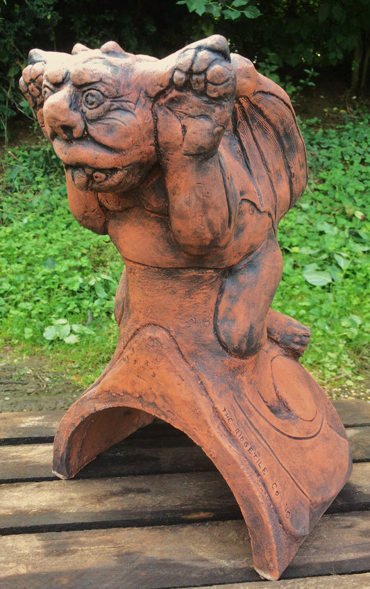 Cheeky Tongue Gargoyle Half Round Roof Finial