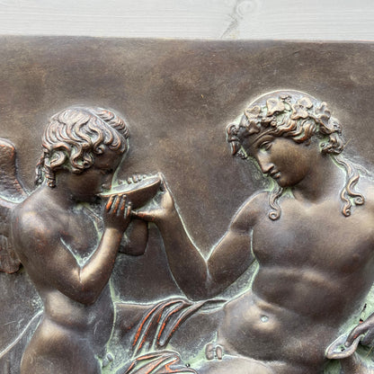 Cupid and Bacchus Wall Plaque