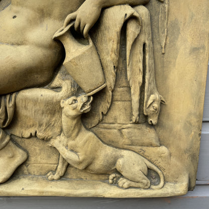 Cupid and Bacchus Wall Plaque