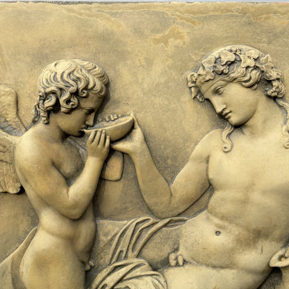 Cupid and Bacchus Wall Plaque