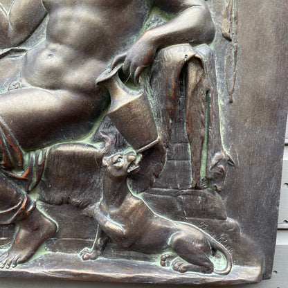 Cupid and Bacchus Wall Plaque