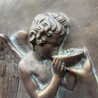 Cupid and Bacchus Wall Plaque