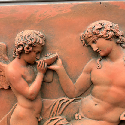 Cupid and Bacchus Wall Plaque