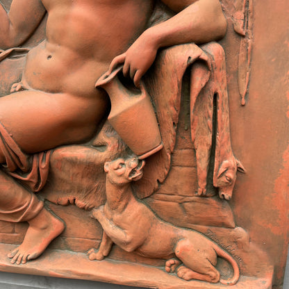 Cupid and Bacchus Wall Plaque