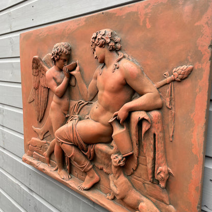 Cupid and Bacchus Wall Plaque